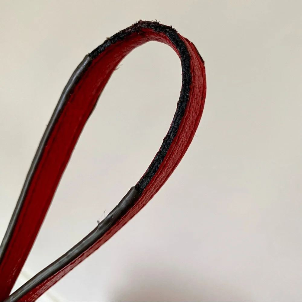 Tory Burch Perry Red Pebble Leather Triple Compartment Tote/Shoulder Bag - Picture 16 of 16